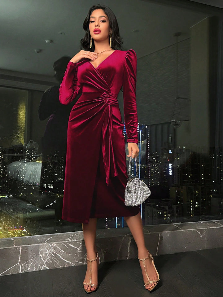 Rochie midi SHEIN, vișiniu