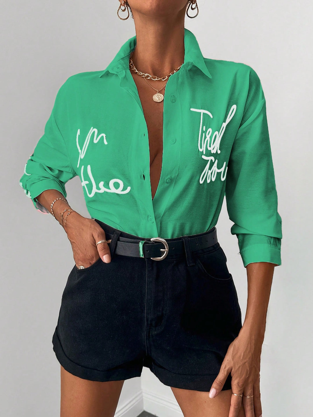 SHEIN ing, zöld