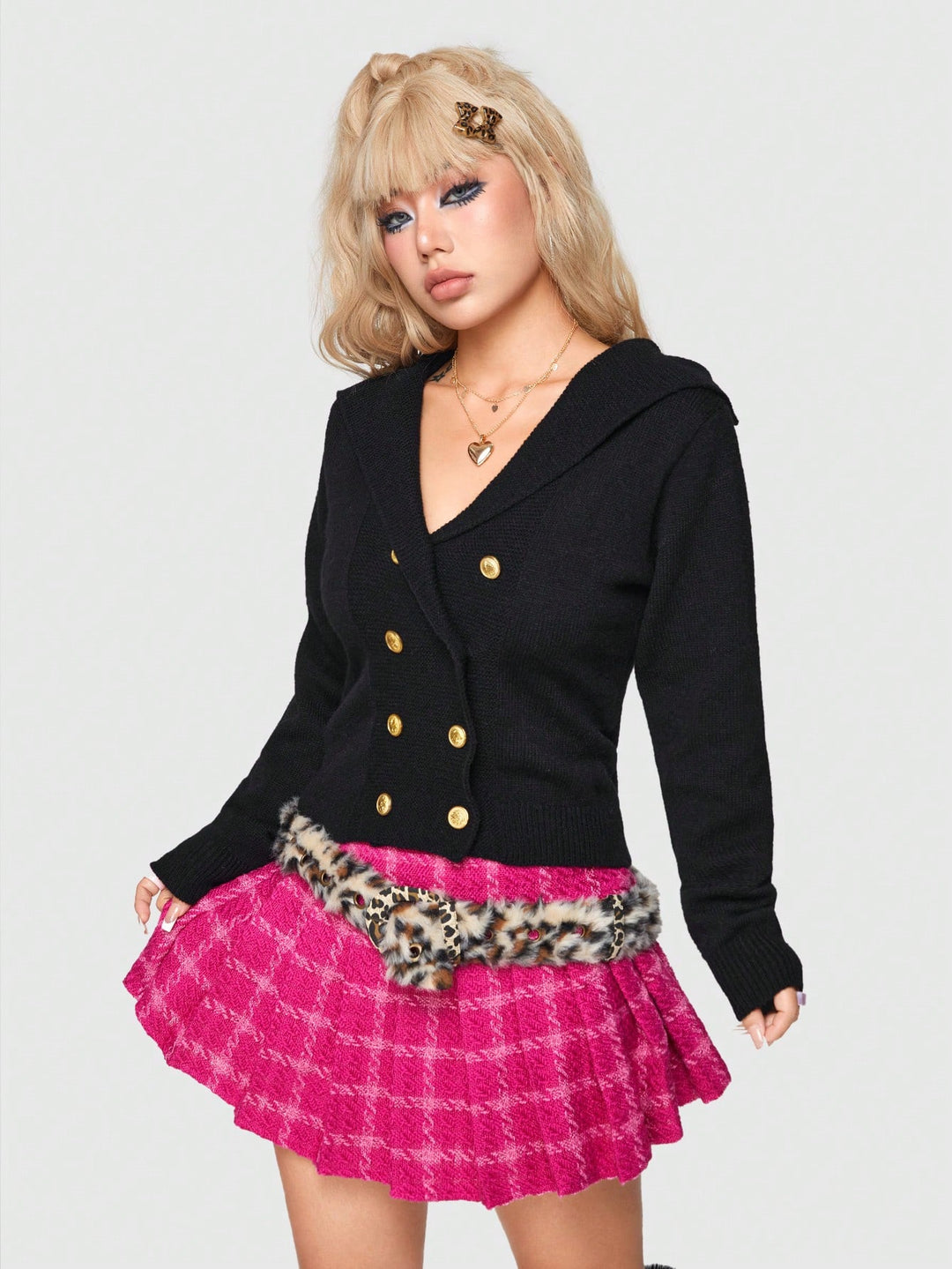 Cardigan SHEIN, negru