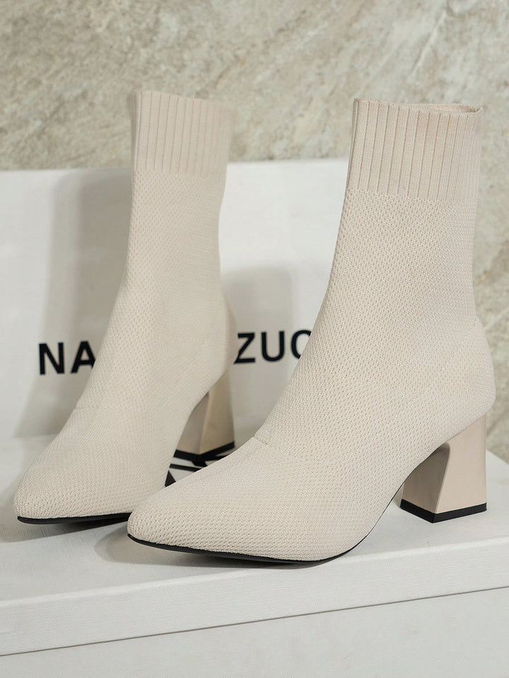 SHEIN bokacsizma, krémszínű