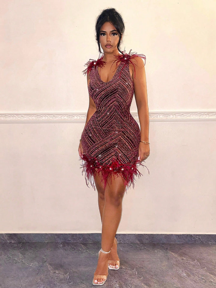 Rochie mini SHEIN, vișiniu