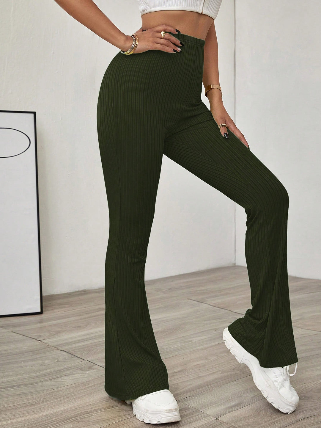 Pantaloni SHEIN, verde