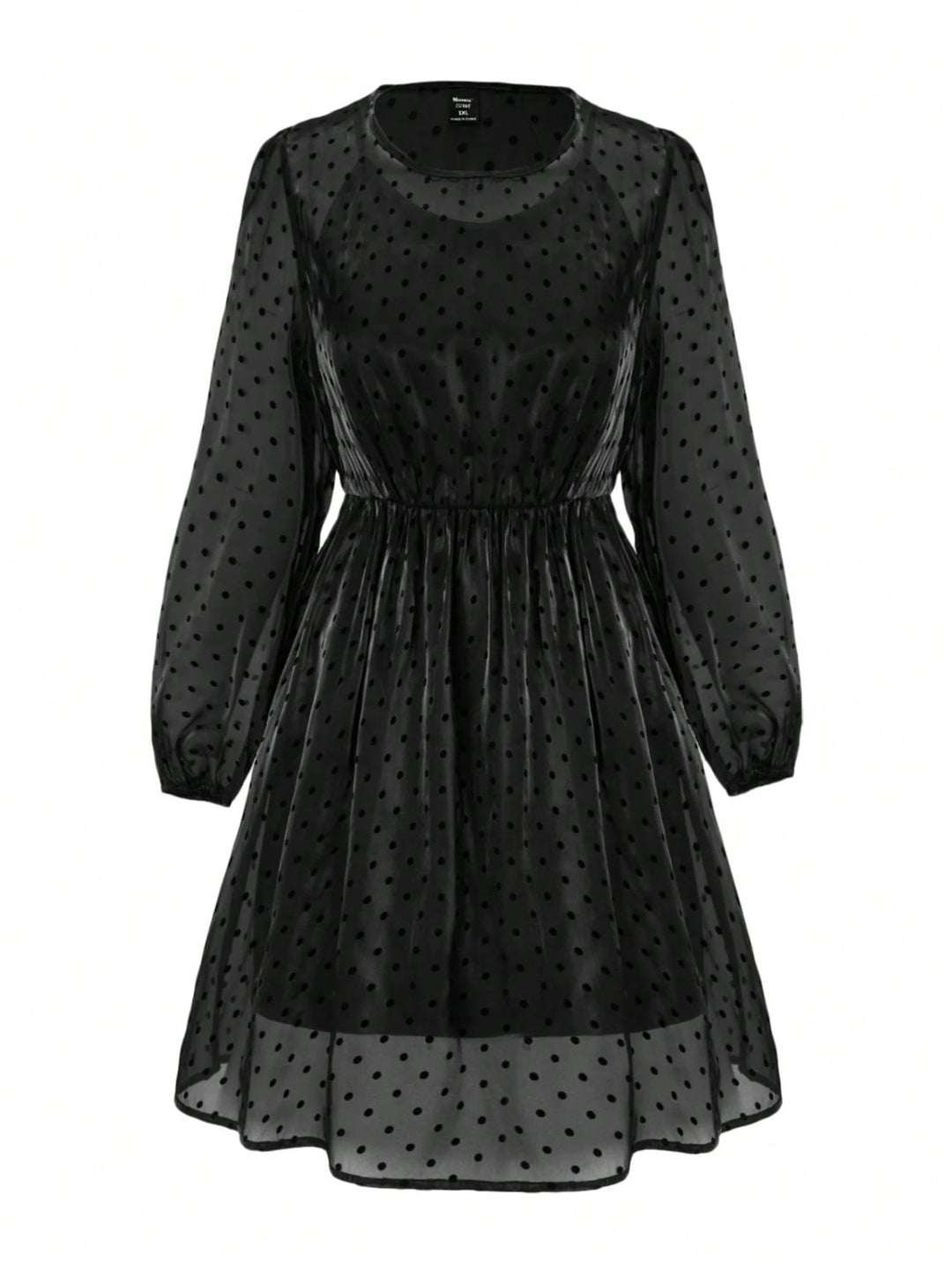 Shein Curve+ miniruha, fekete