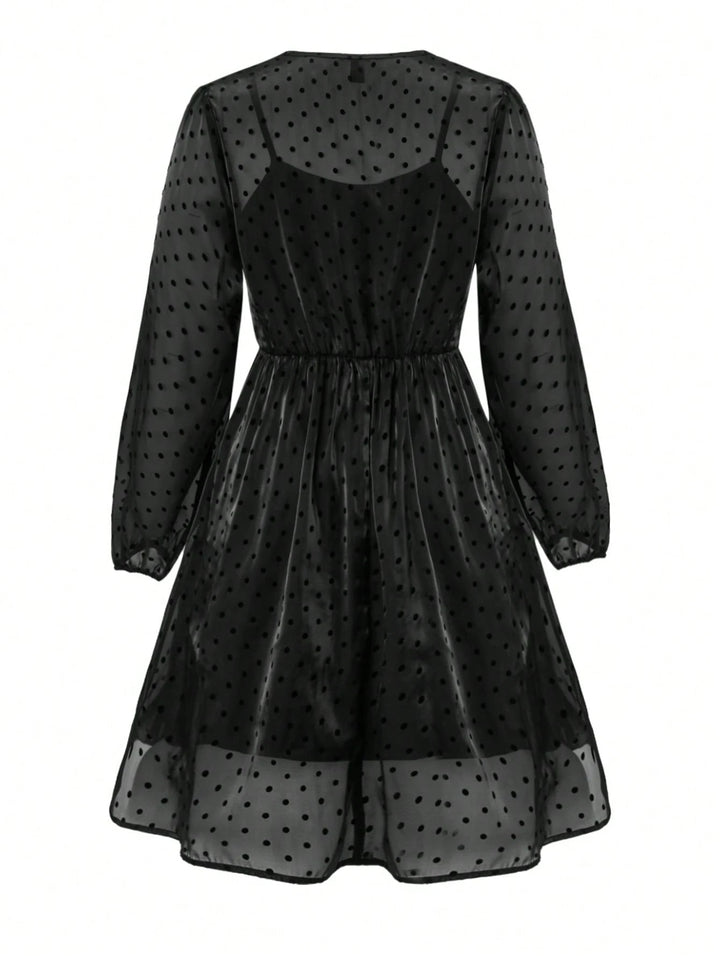 Shein Curve+ miniruha, fekete