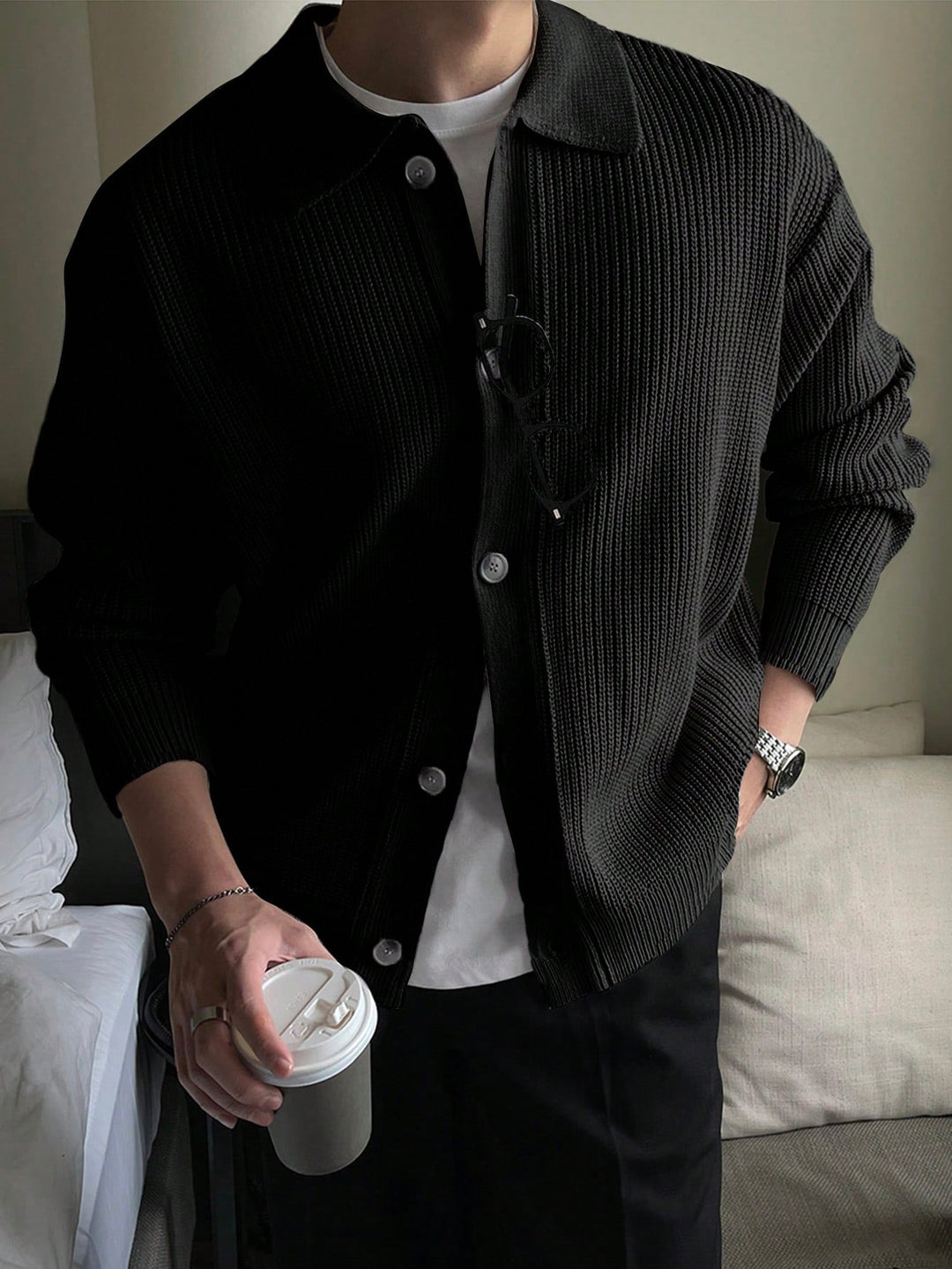 Cardigan SHEIN, negru