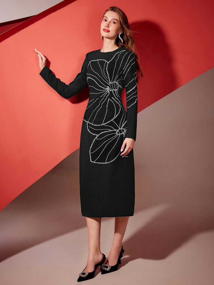 Rochie midi SHEIN, negru