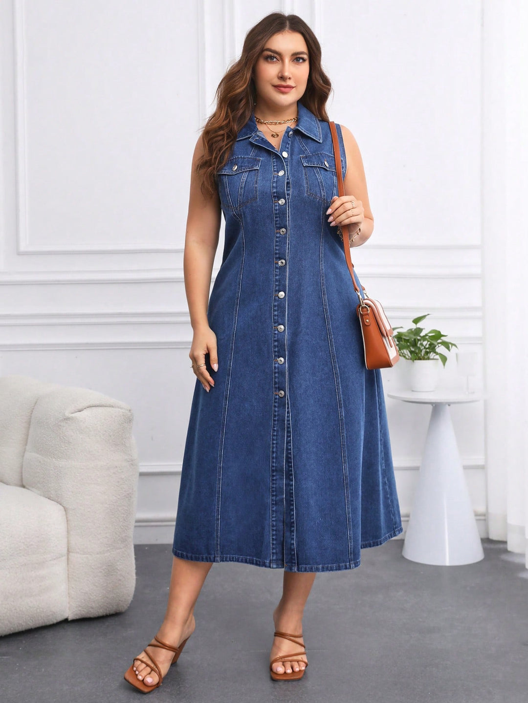 Rochie maxi SHEIN, albastru