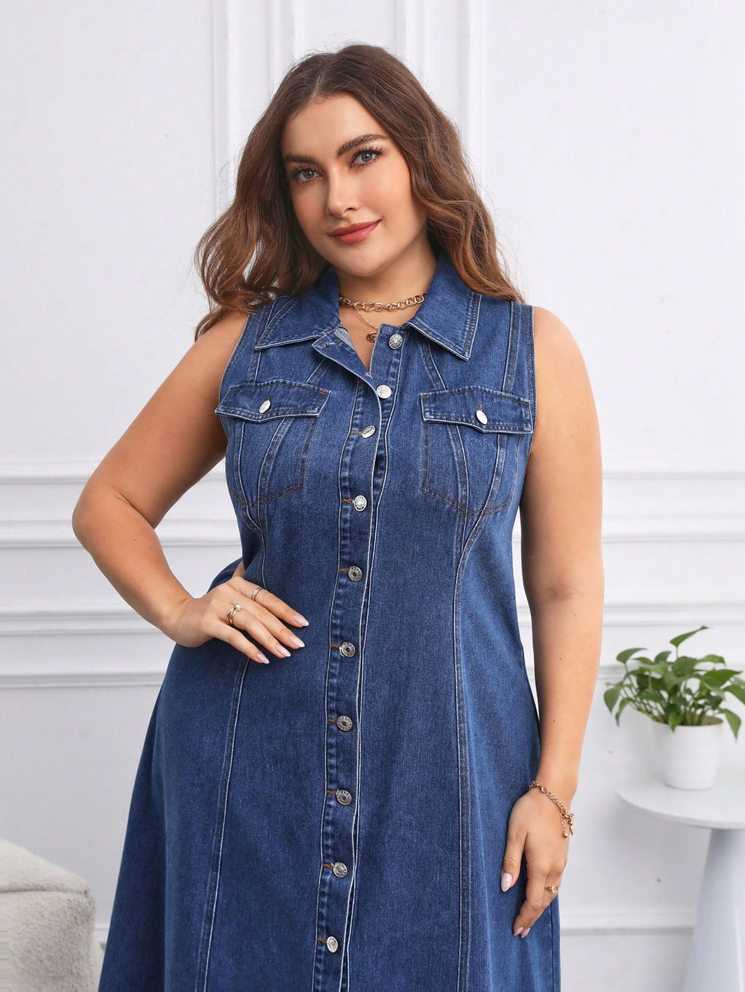 Rochie maxi SHEIN, albastru