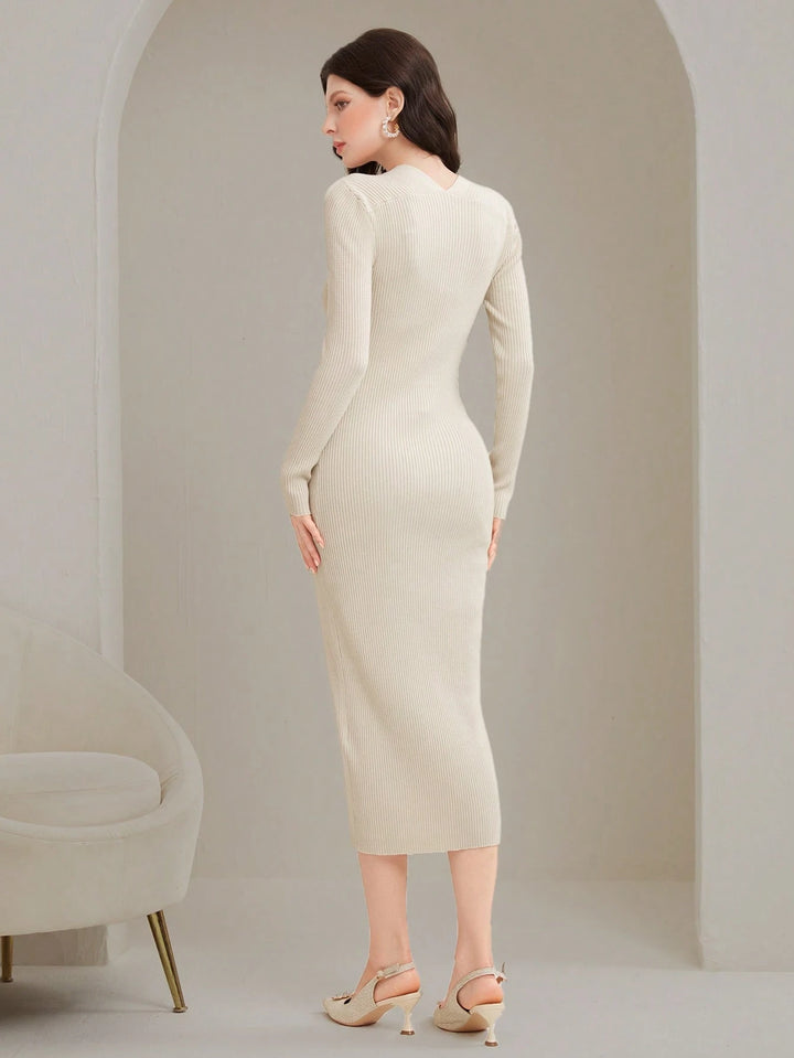 Rochie midi SHEIN, bej