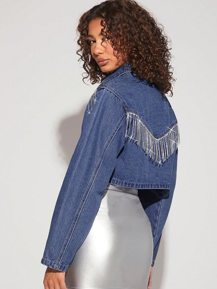 Jachetă denim SHEIN, albastru