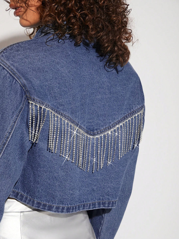 Jachetă denim SHEIN, albastru
