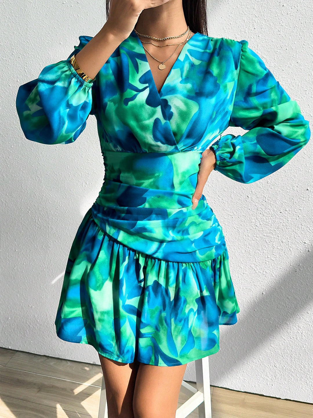 Rochie scurtă SHEIN, albastru