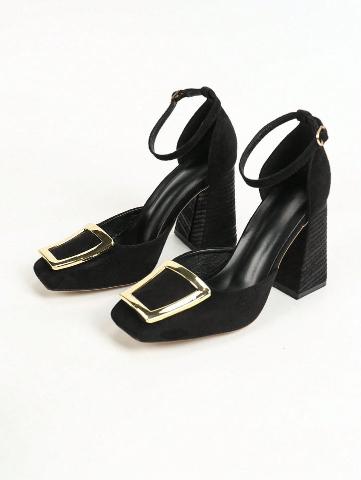 Pantofi cu toc SHEIN, negru