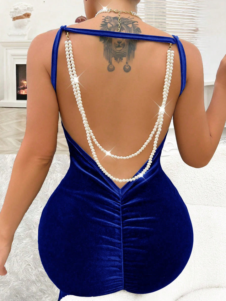 Shein maxi ruha, kék