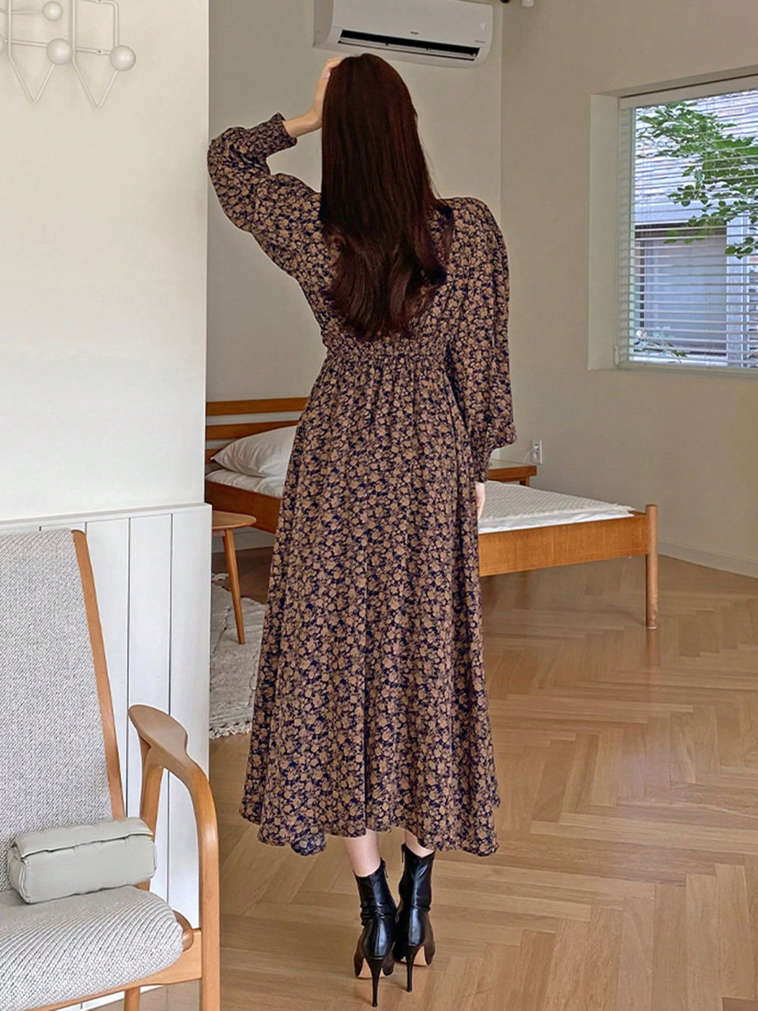 Rochie maxi SHEIN, mix culori