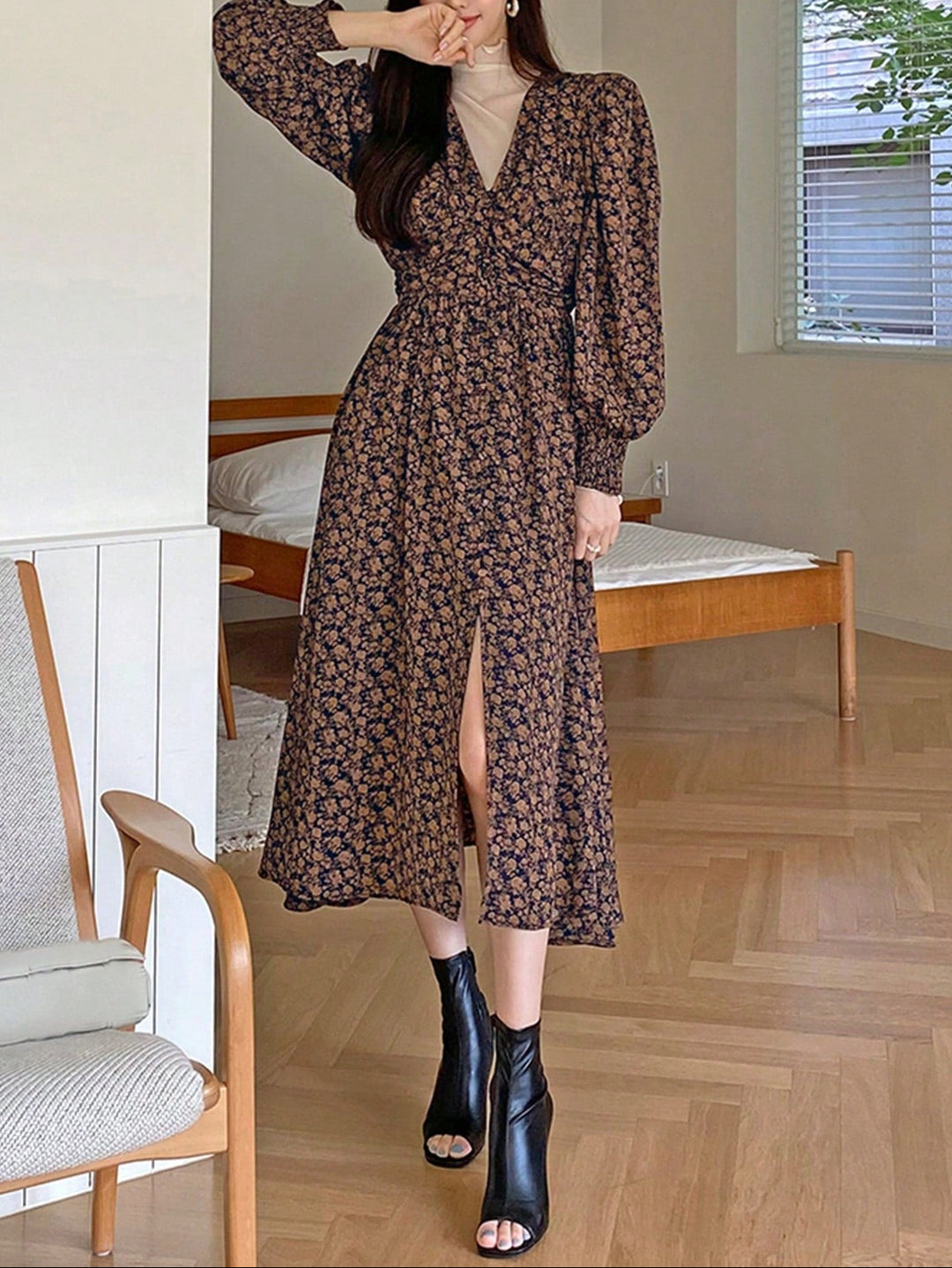Rochie maxi SHEIN, mix culori