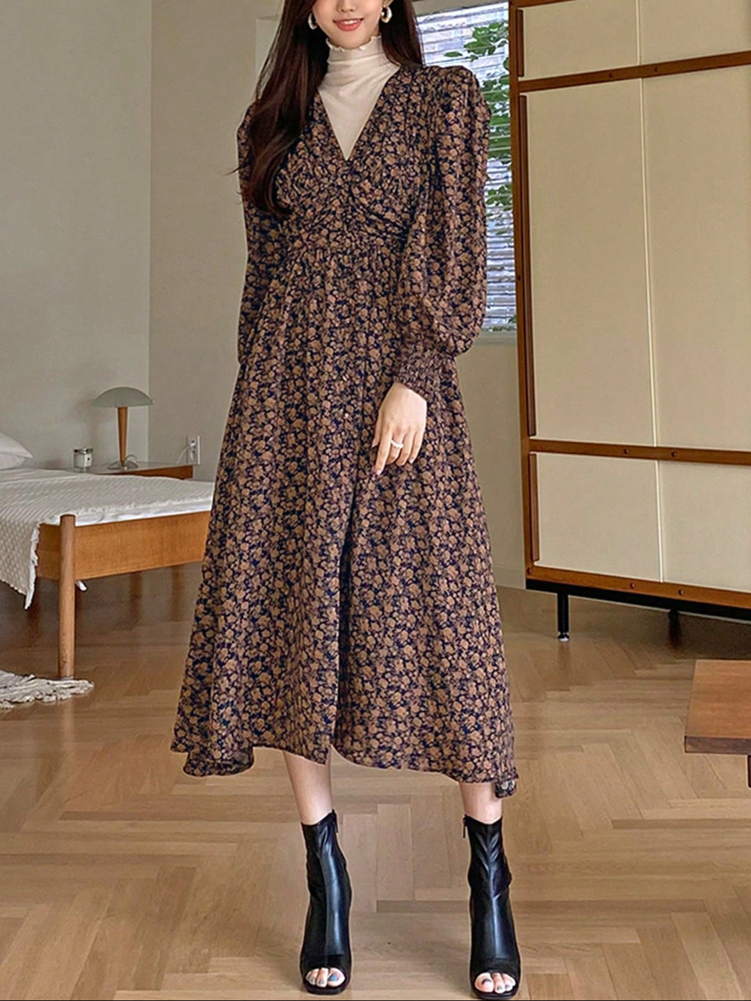 Rochie maxi SHEIN, mix culori
