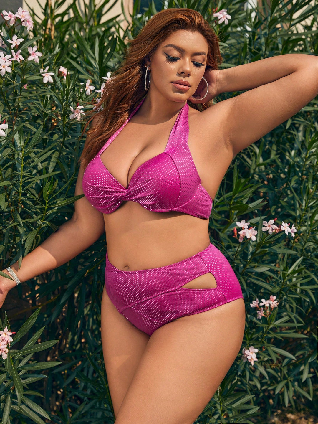 Set bikini de baie SHEIN, roz