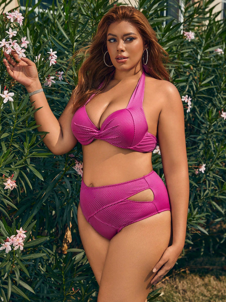 Set bikini de baie SHEIN, roz