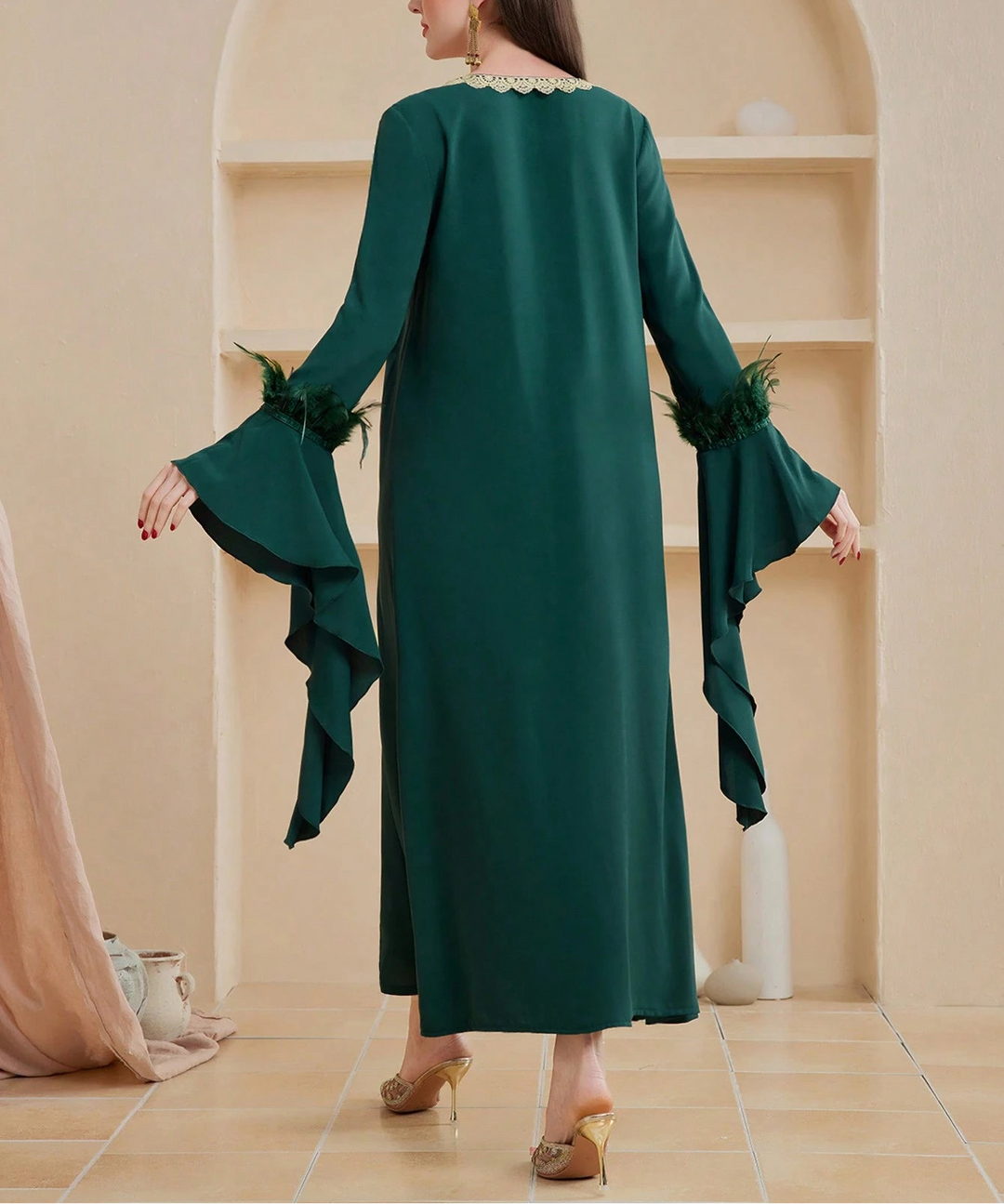 SHEIN maxi ruha, zöld