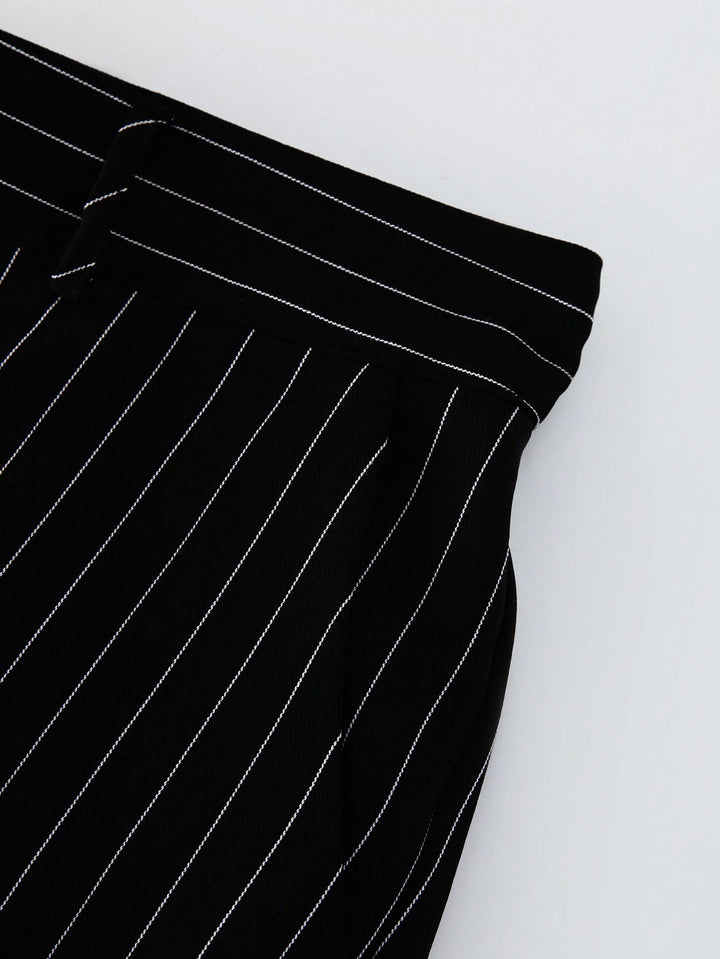 Pantalon de costum SHEIN, negru