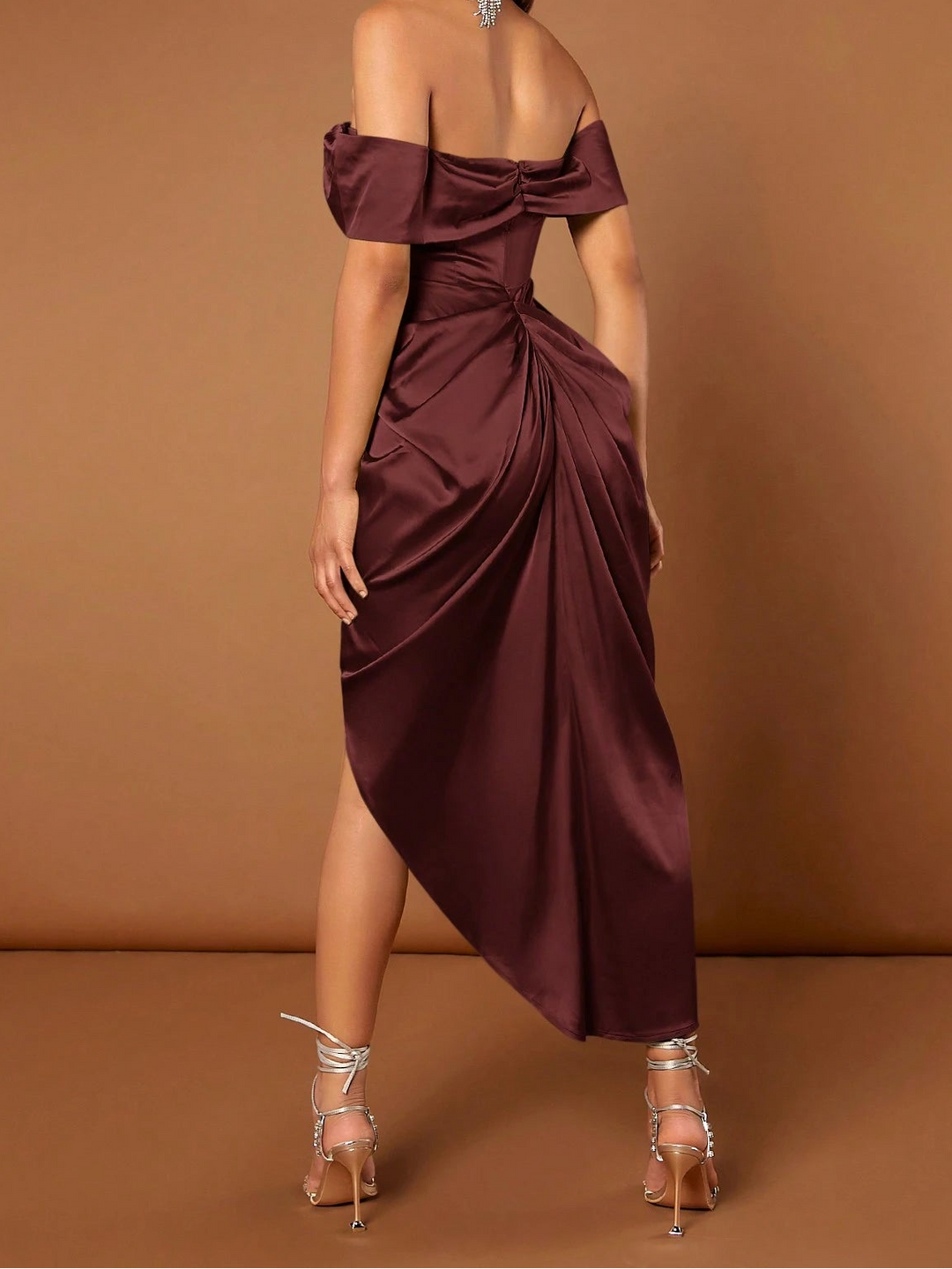 Rochie midi SHEIN, maro