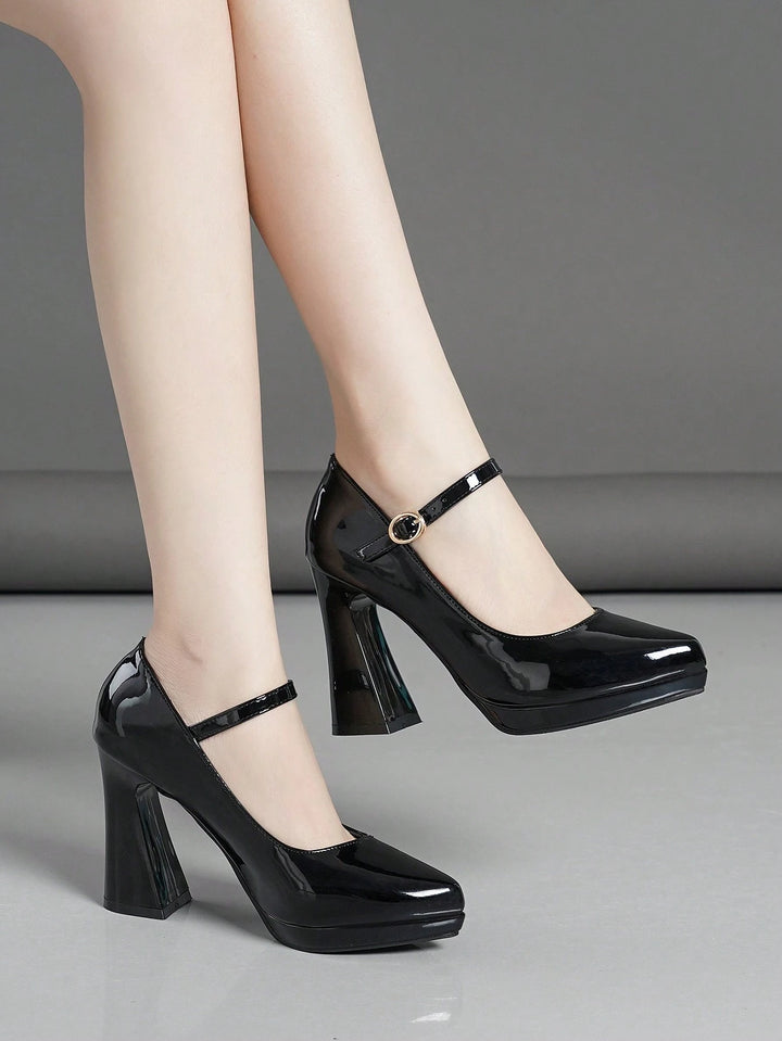 Pantofi cu toc SHEIN, negru