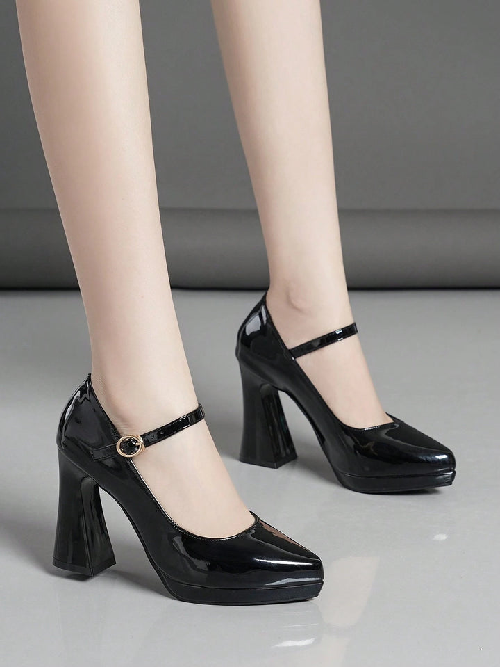 Pantofi cu toc SHEIN, negru