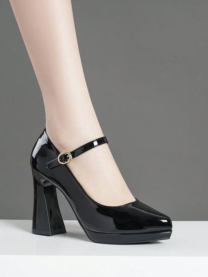 Pantofi cu toc SHEIN, negru