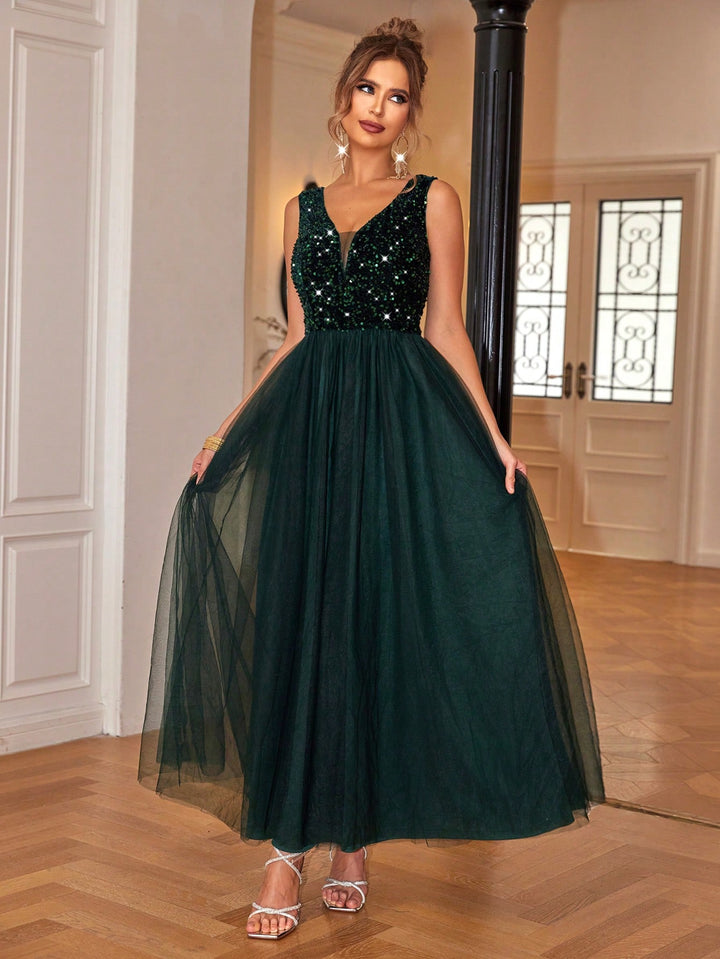 Rochie maxi SHEIN, verde
