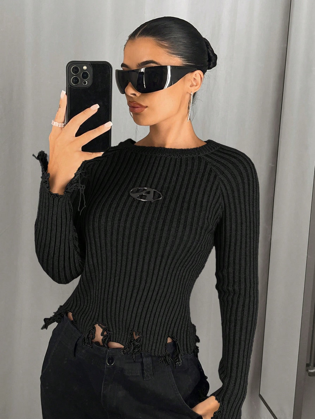 Pulover SHEIN, negru