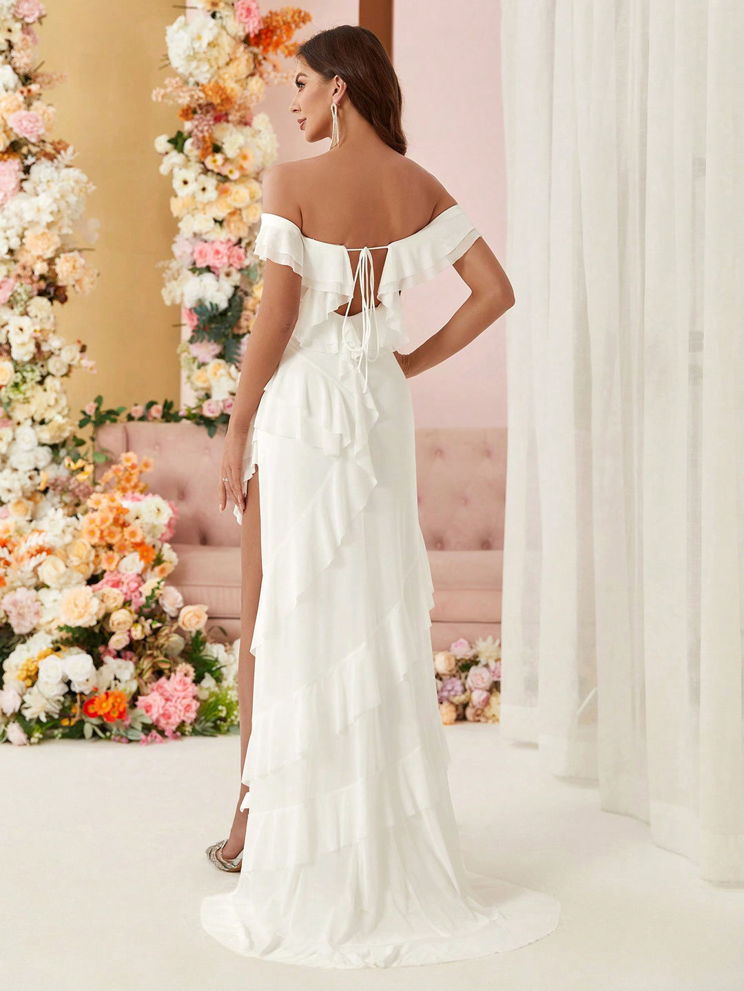 Rochie maxi SHEIN, alb