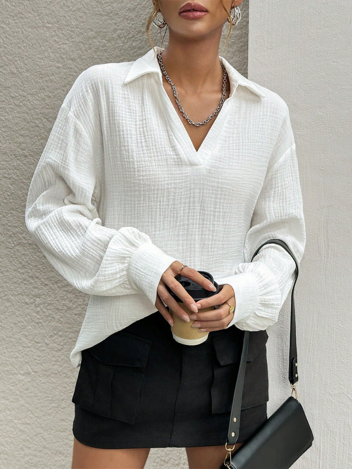 Cămașă casual SHEIN, alb