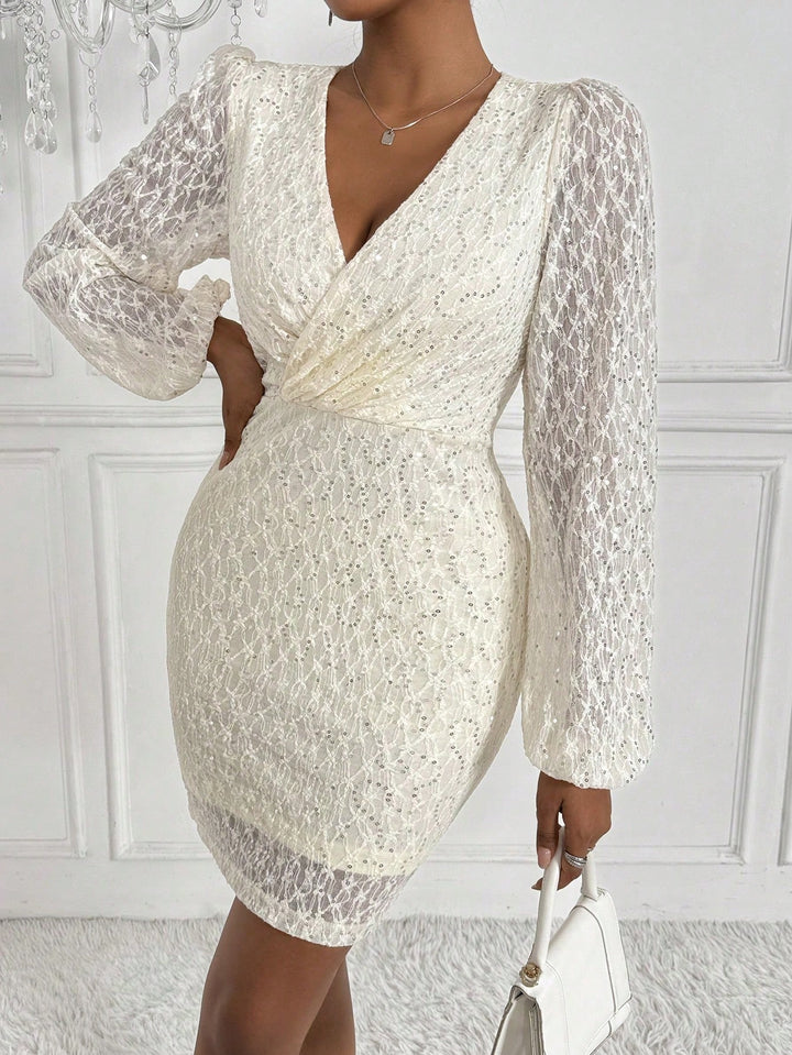 Rochie mini SHEIN, crem