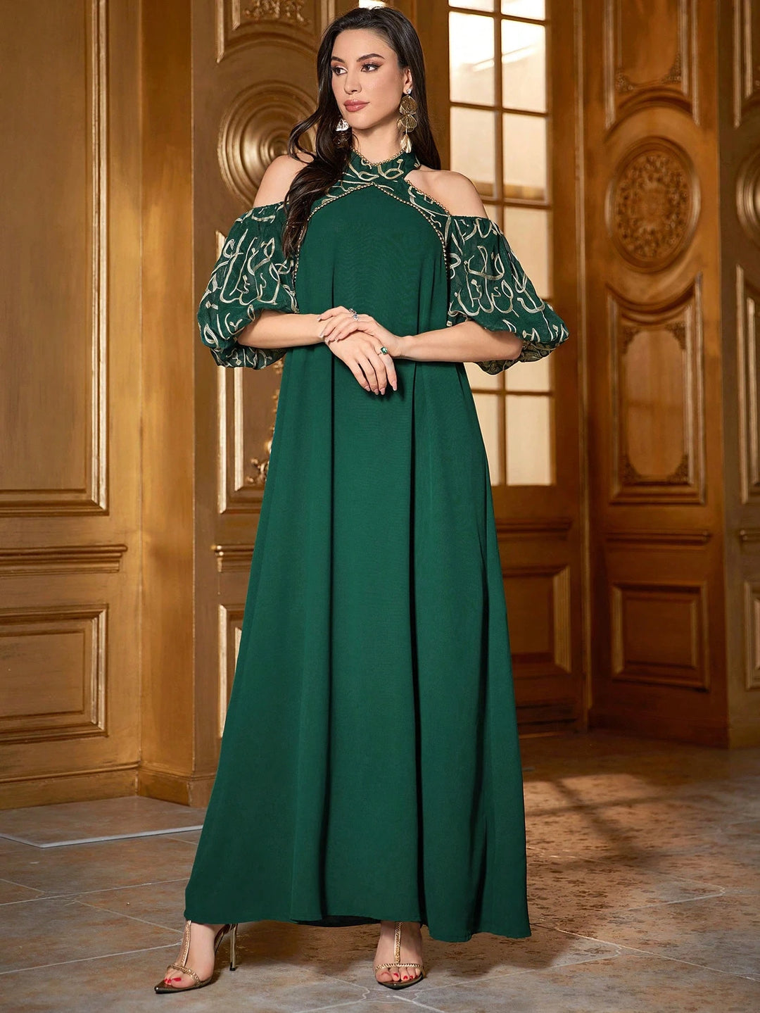Rochie maxi SHEIN, verde