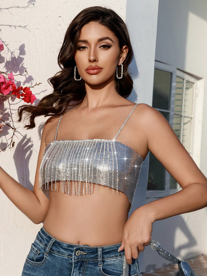 Top SHEIN, argintiu