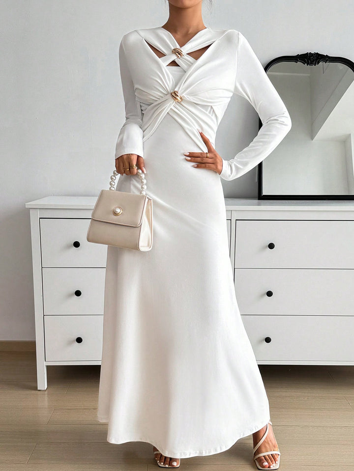 Rochie maxi SHEIN, alb