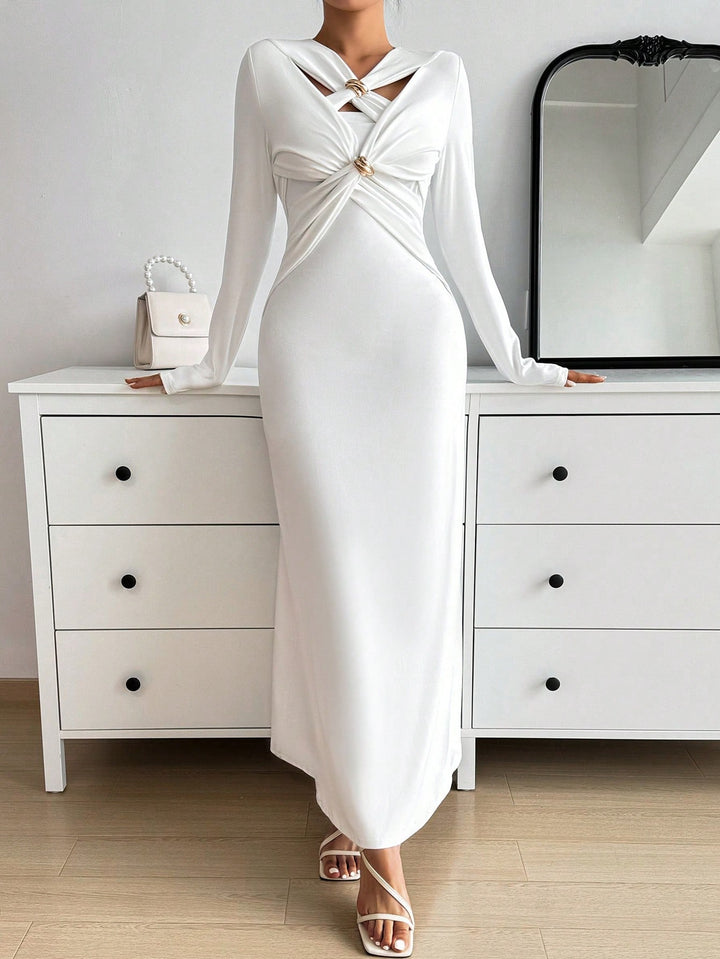 Rochie maxi SHEIN, alb