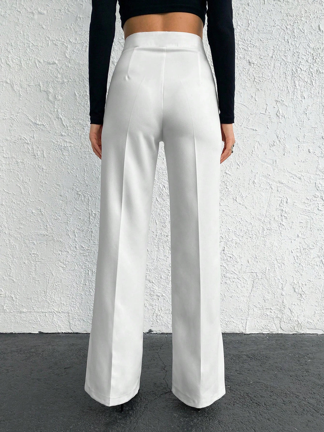 Pantaloni SHEIN, alb