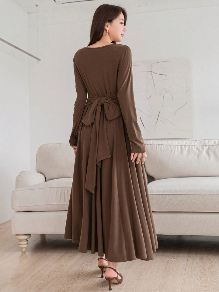 Rochie maxi SHEIN, maro