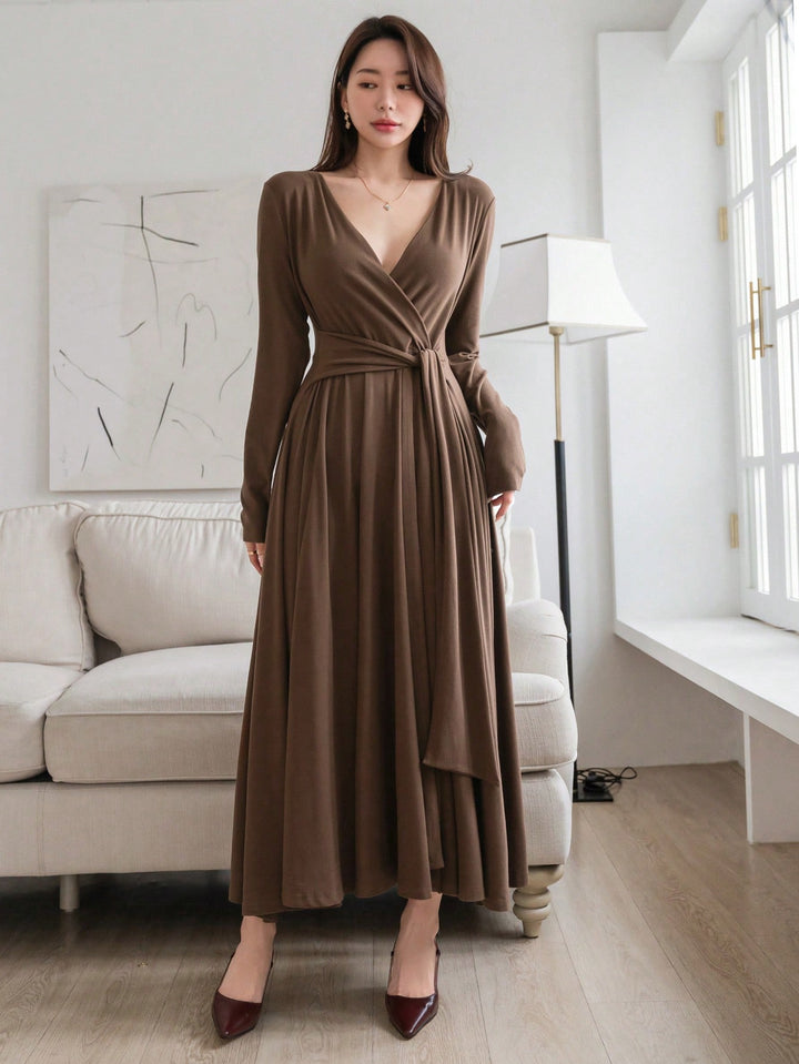 Rochie maxi SHEIN, maro