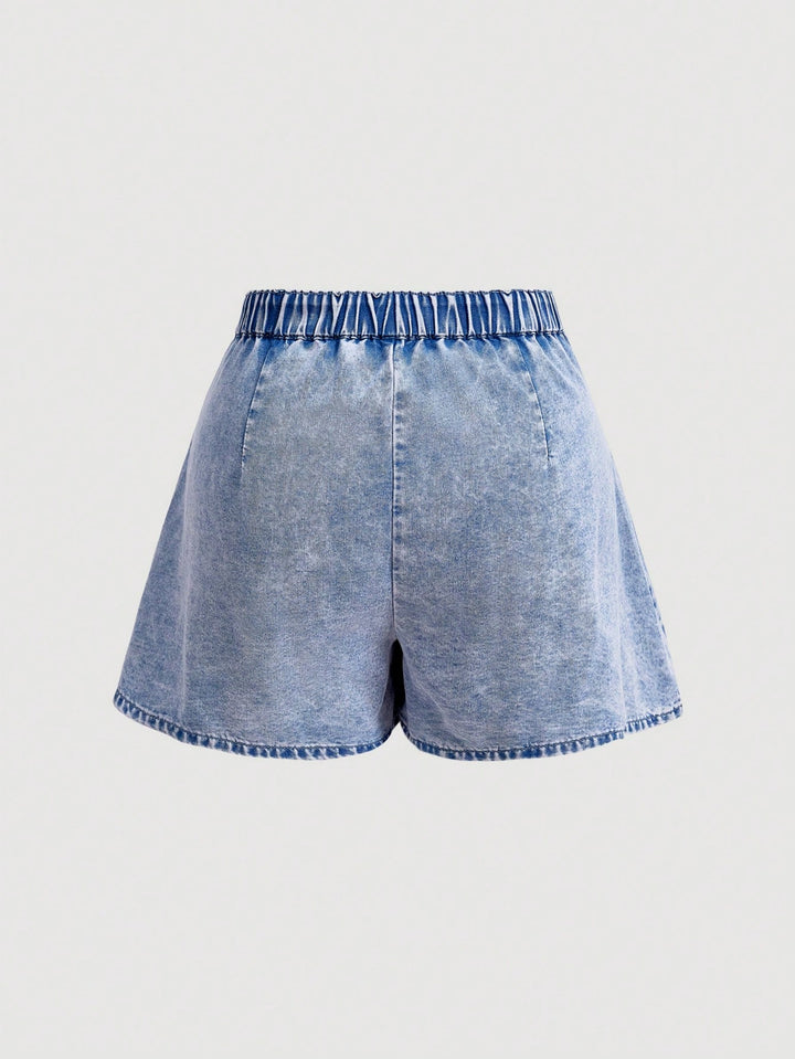 Pantaloni scurți SHEIN, albastru