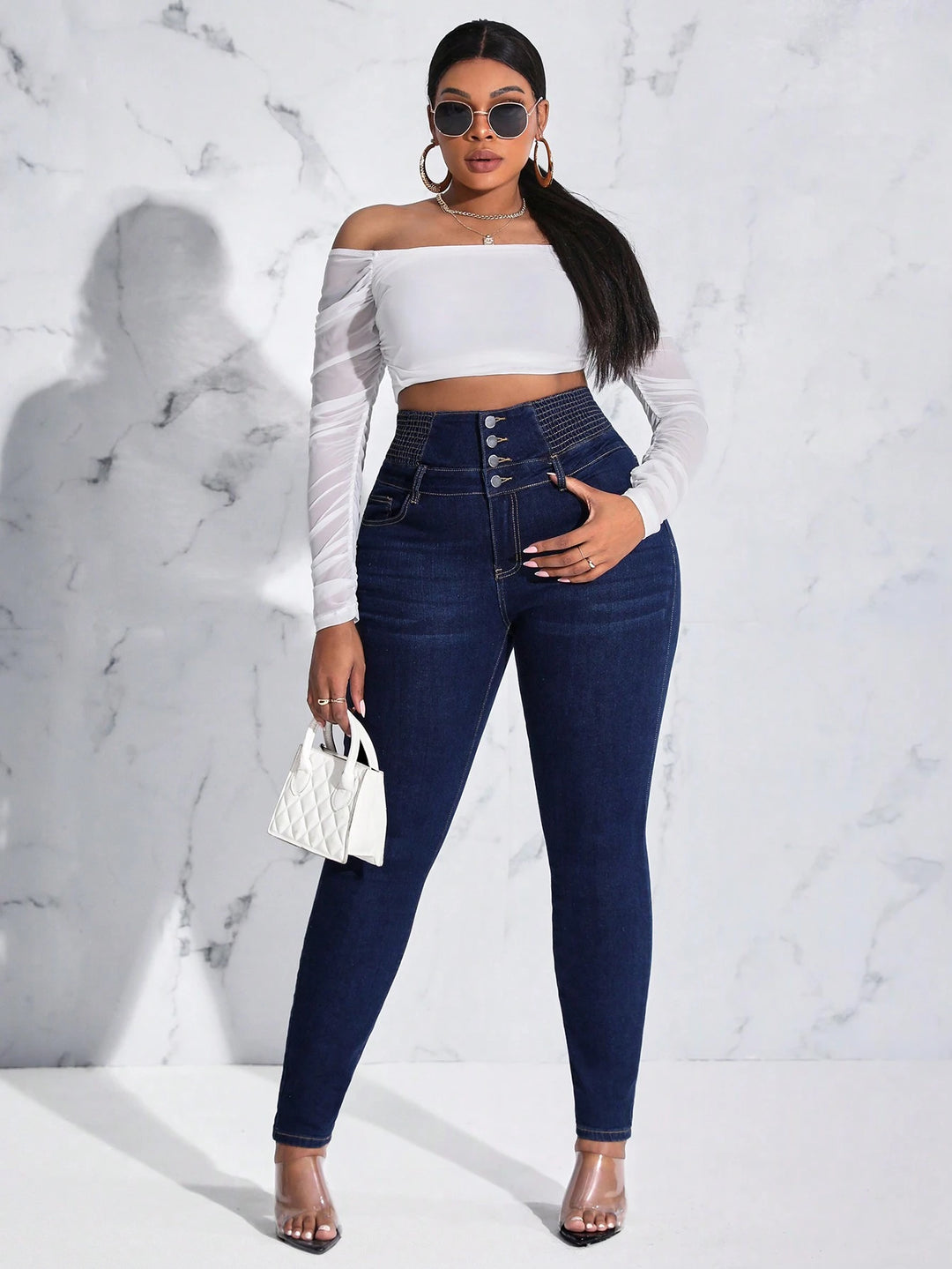 Jeans SHEIN, albastru