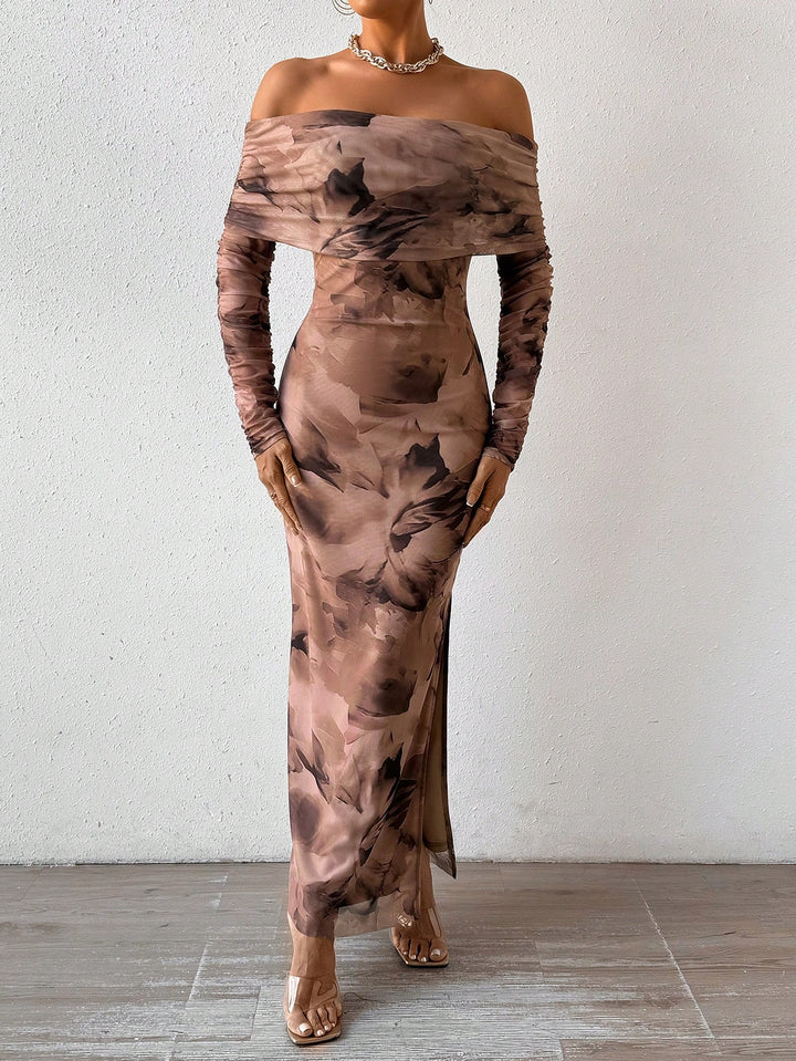 Rochie maxi SHEIN, maro