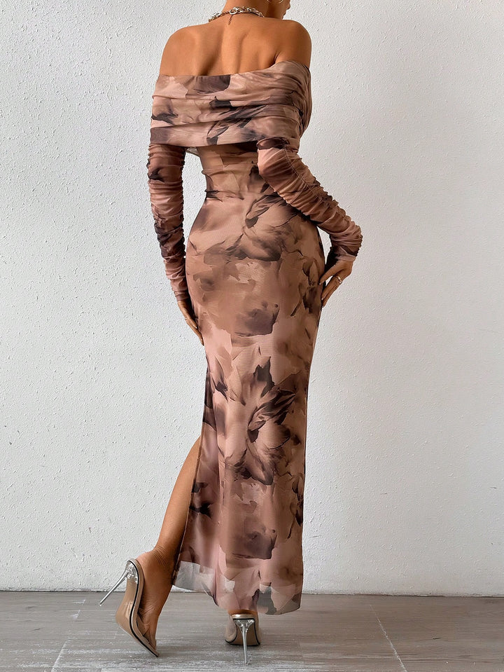 Rochie maxi SHEIN, maro