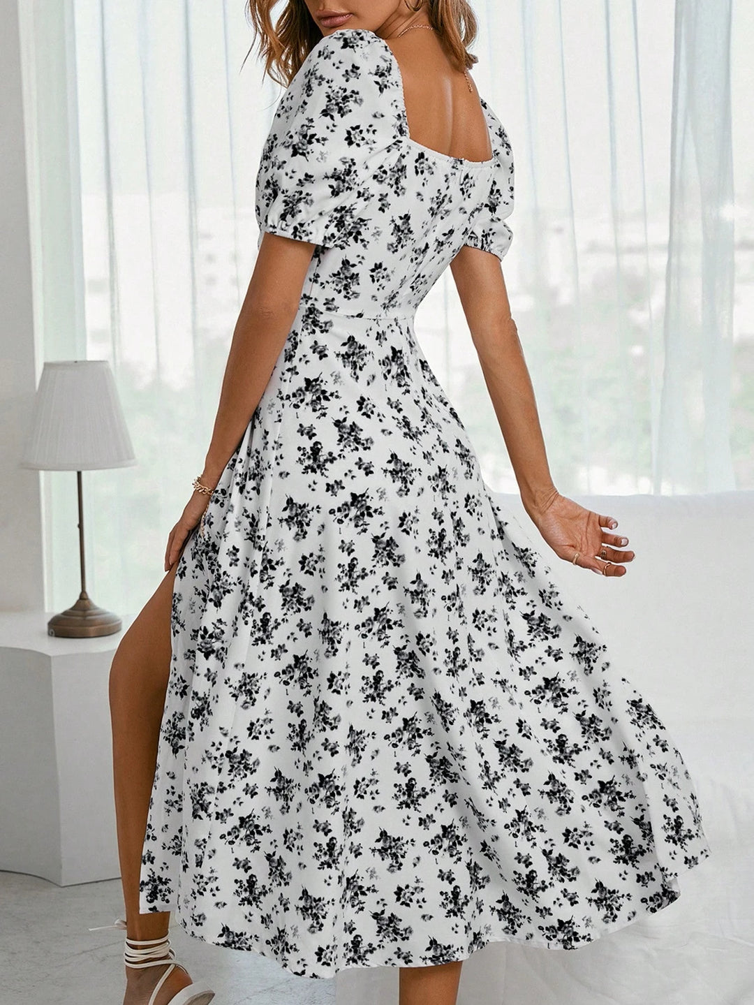 Rochie midi SHEIN, alb