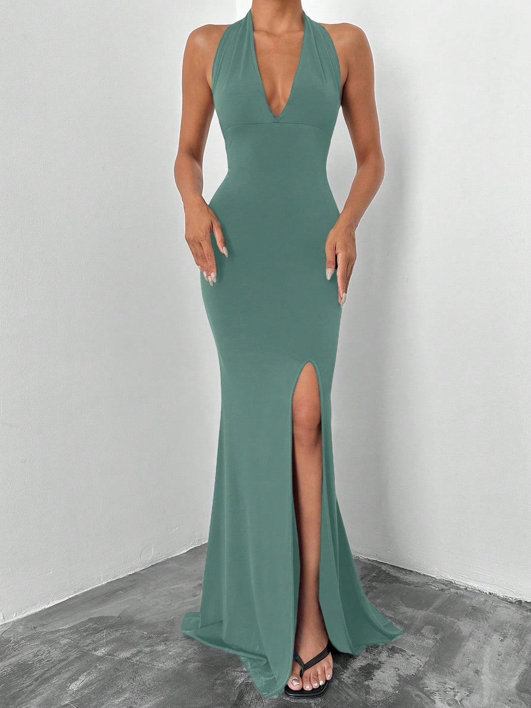 Rochie maxi SHEIN, verde