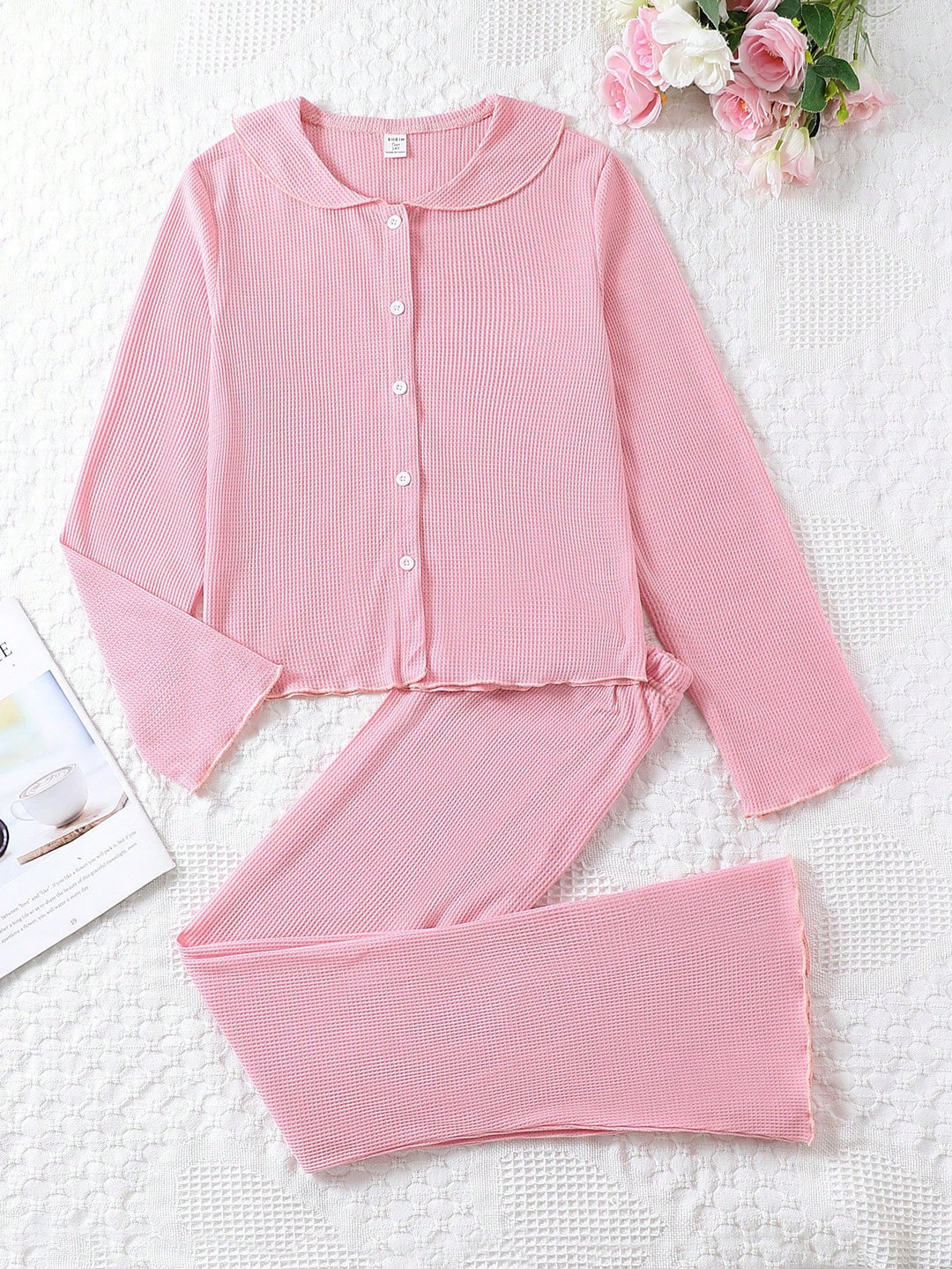Compleu pijamale SHEIN, roz