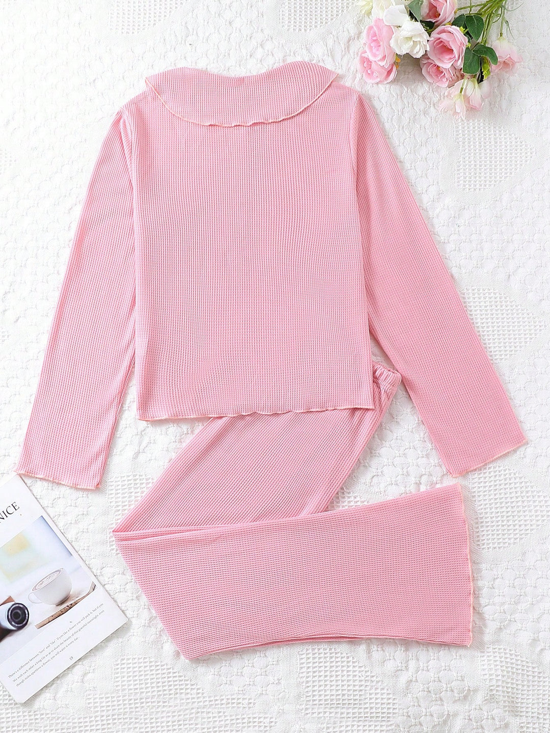 Compleu pijamale SHEIN, roz
