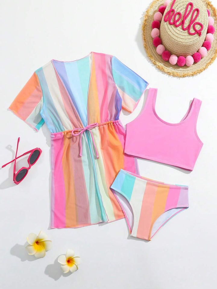 Set costum de baie SHEIN, mix culori